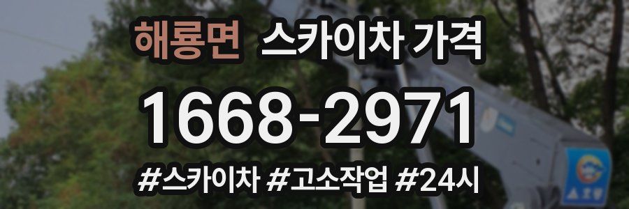 해룡면 스카이차 가격