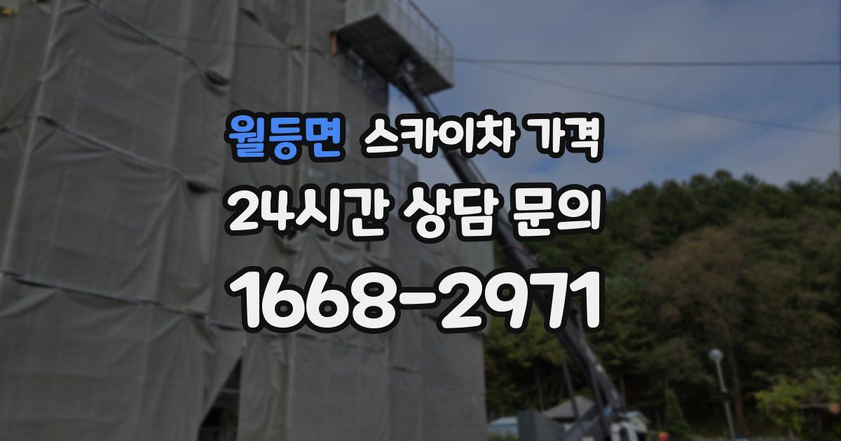 월등면 스카이차 가격