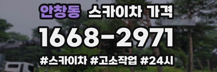 안창동 스카이차 가격