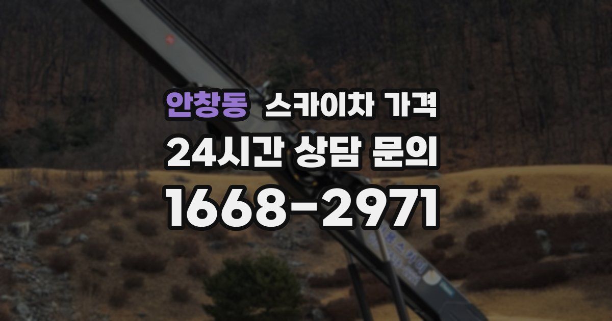 안창동 스카이차 가격