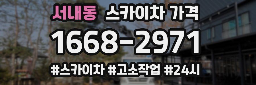 서내동 스카이차 가격