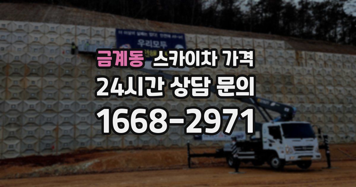 금계동 스카이차 가격