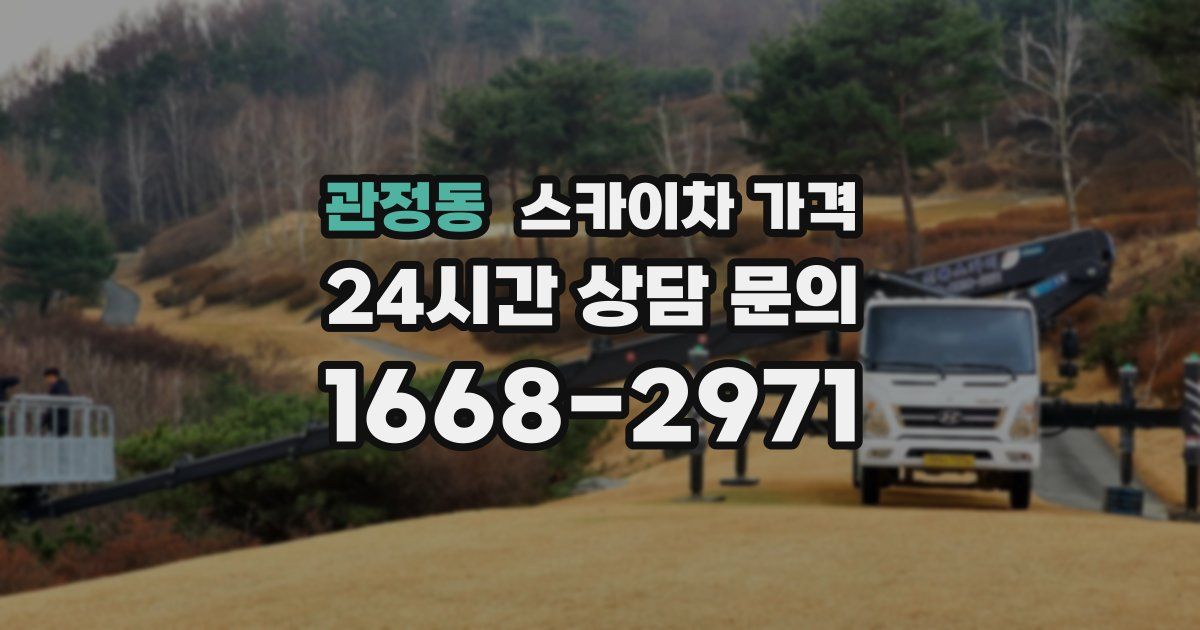 관정동 스카이차 가격