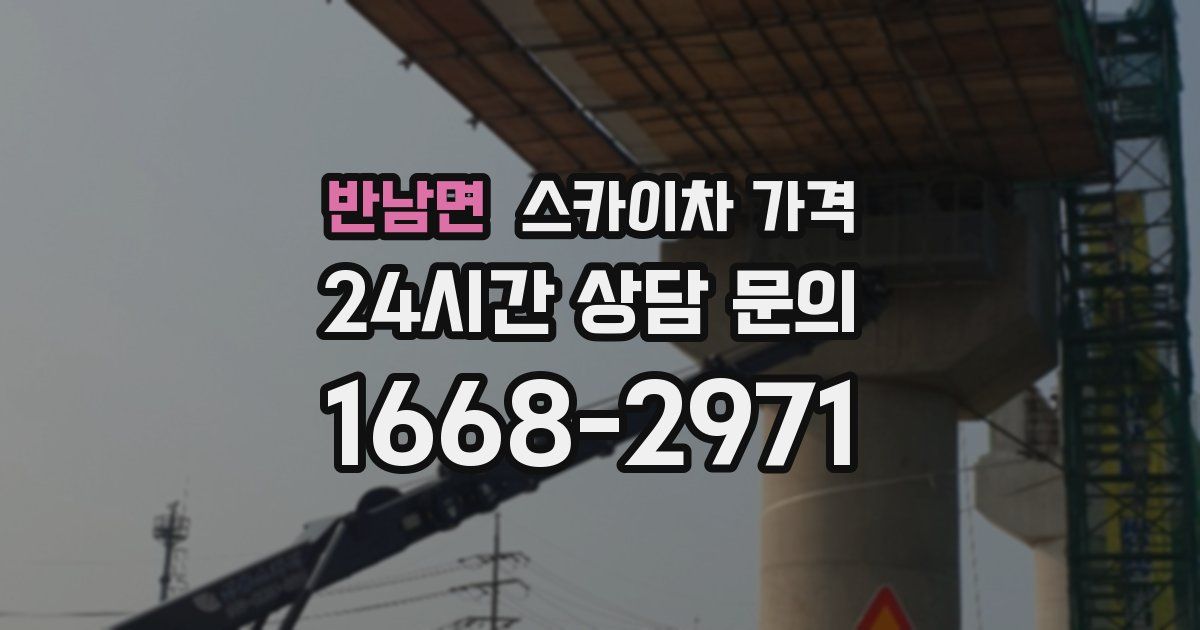 반남면 스카이차 가격