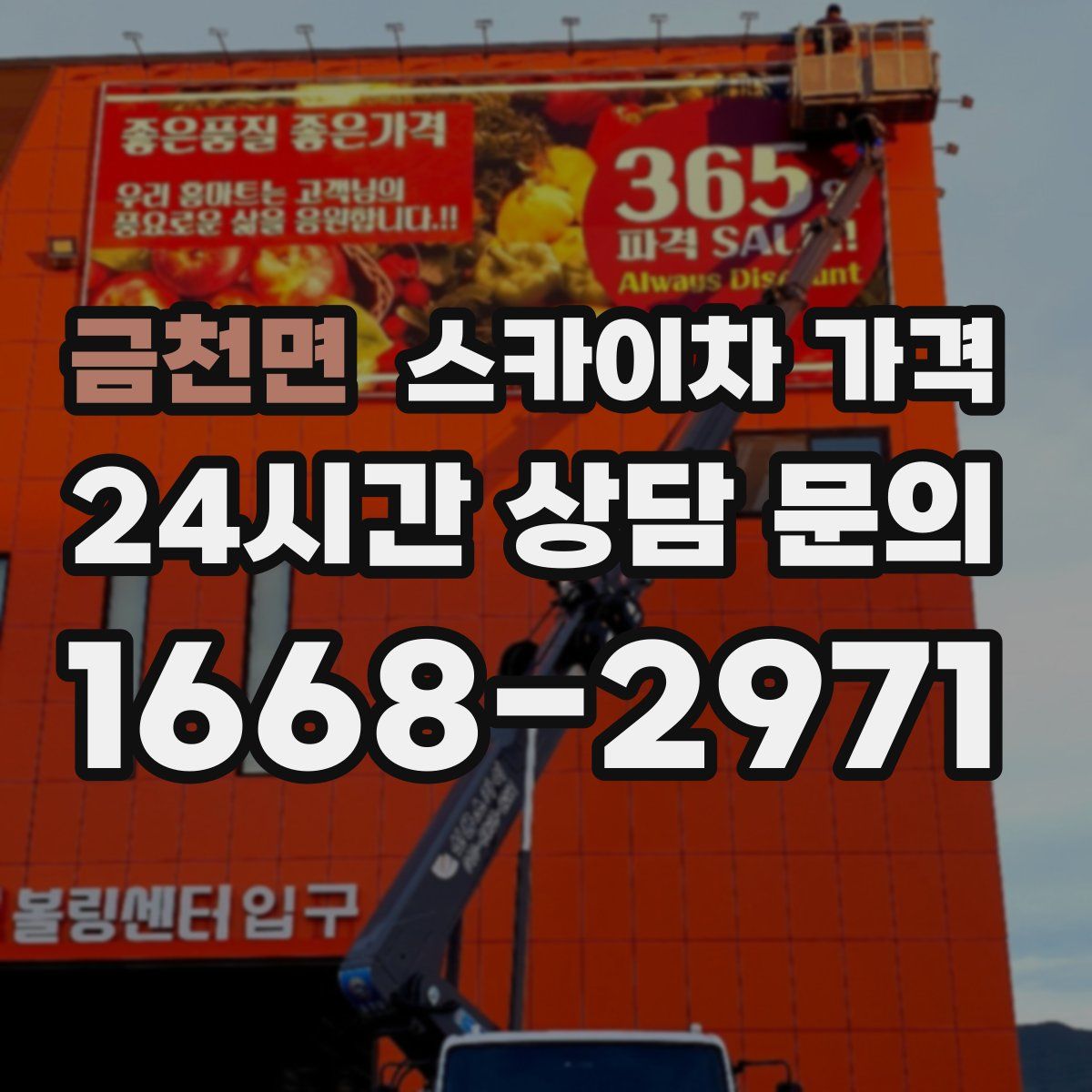 금천면 스카이차 가격