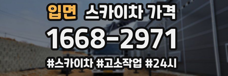 입면 스카이차 가격