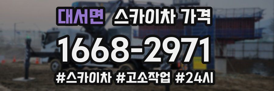 대서면 스카이차 가격