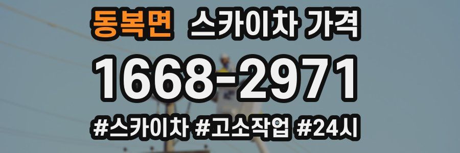 동복면 스카이차 가격