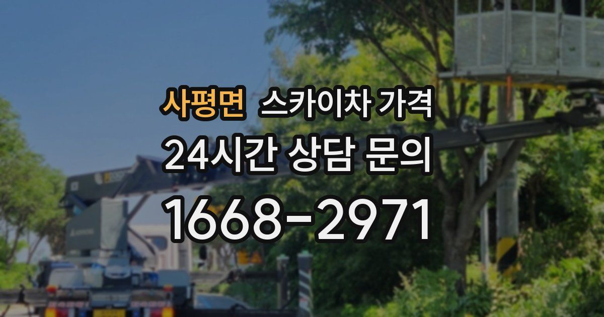 사평면 스카이차 가격