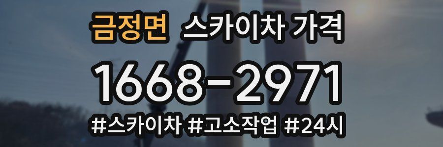 금정면 스카이차 가격