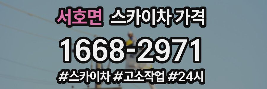 서호면 스카이차 가격