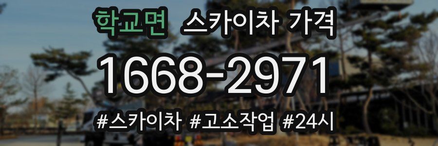 학교면 스카이차 가격