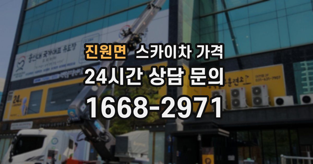 진원면 스카이차 가격