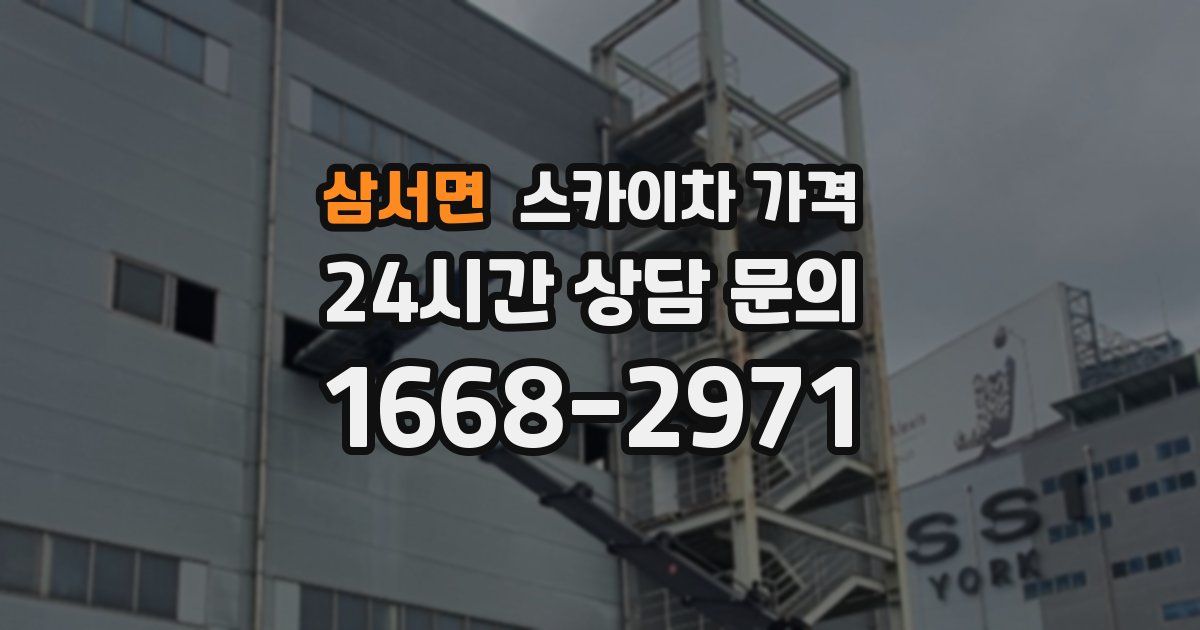 삼서면 스카이차 가격