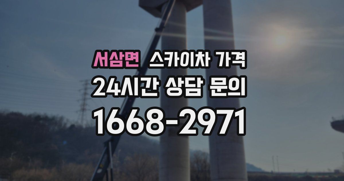 서삼면 스카이차 가격
