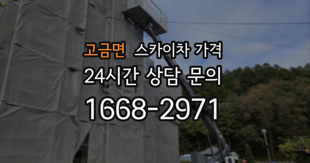 고금면 스카이차 가격