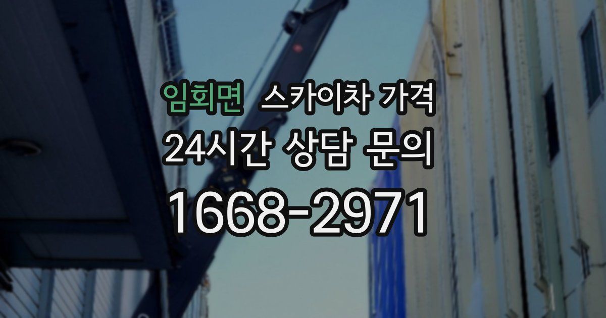 임회면 스카이차 가격