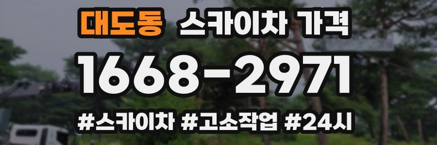 대도동 스카이차 가격