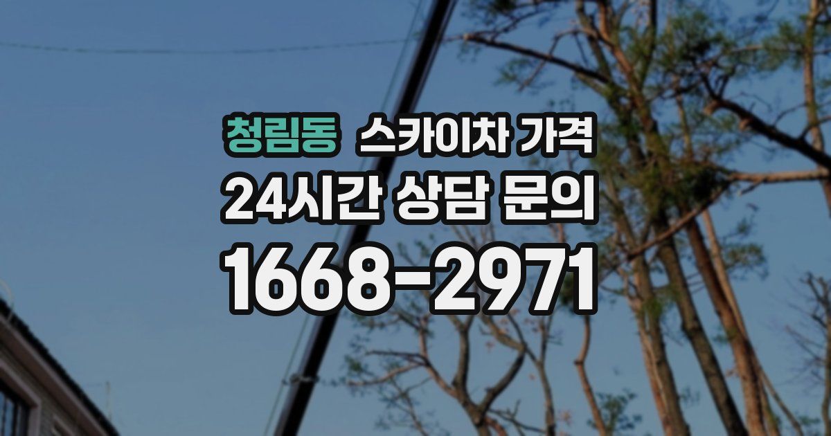 청림동 스카이차 가격