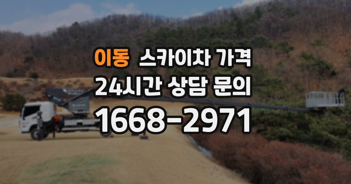 이동 스카이차 가격