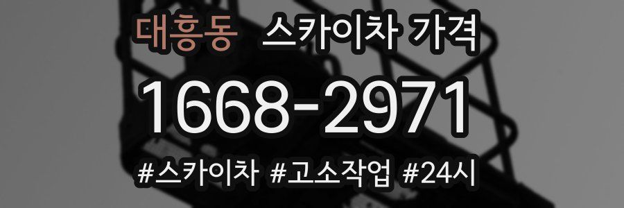 대흥동 스카이차 가격