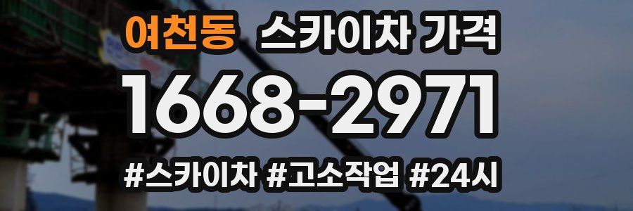 여천동 스카이차 가격