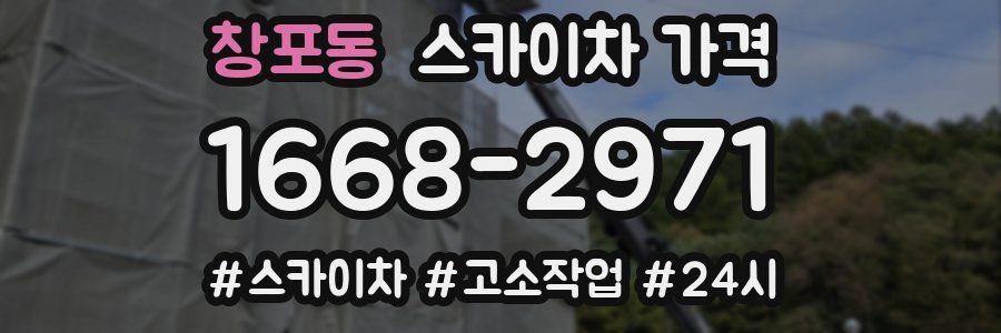 창포동 스카이차 가격