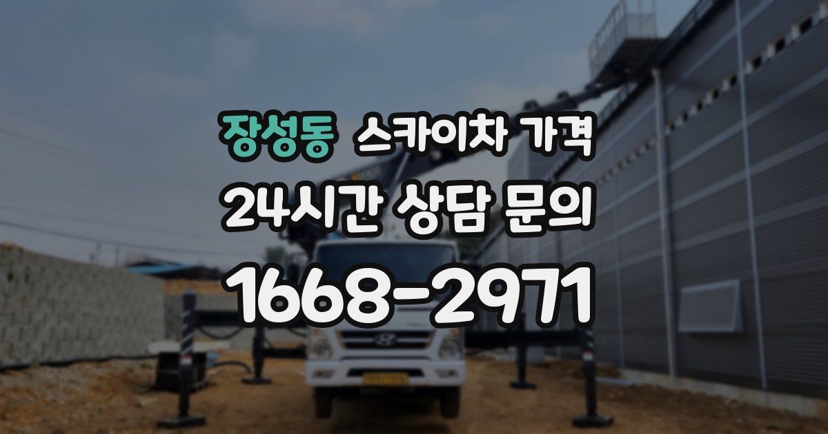 장성동 스카이차 가격