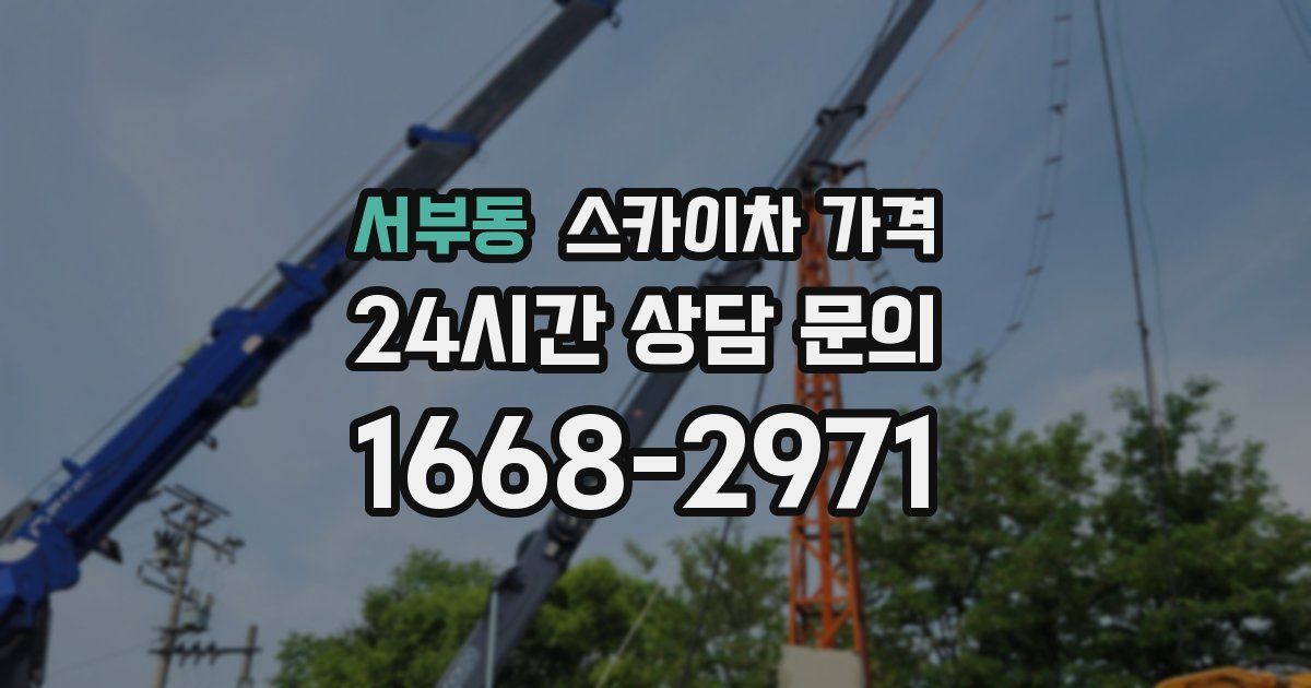 서부동 스카이차 가격