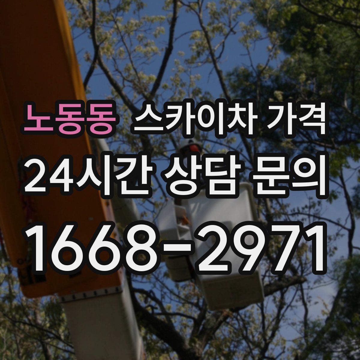 노동동 스카이차 가격