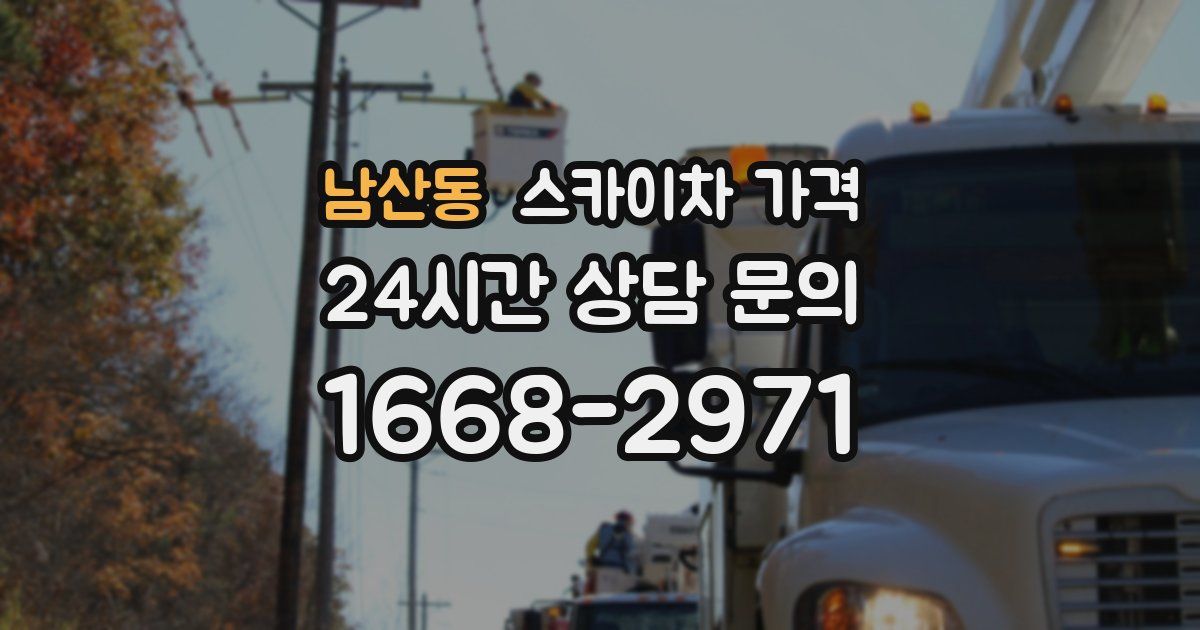 남산동 스카이차 가격