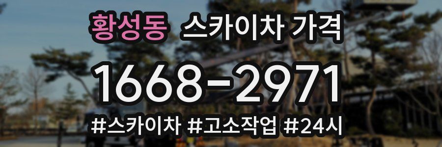 황성동 스카이차 가격