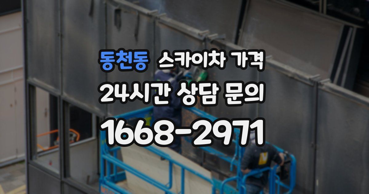 동천동 스카이차 가격