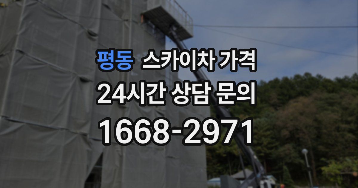 평동 스카이차 가격
