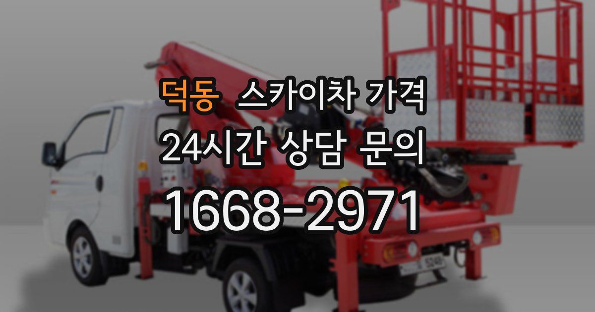 덕동 스카이차 가격