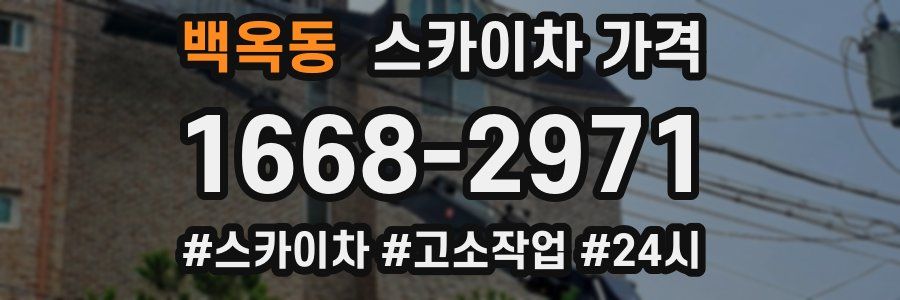 백옥동 스카이차 가격