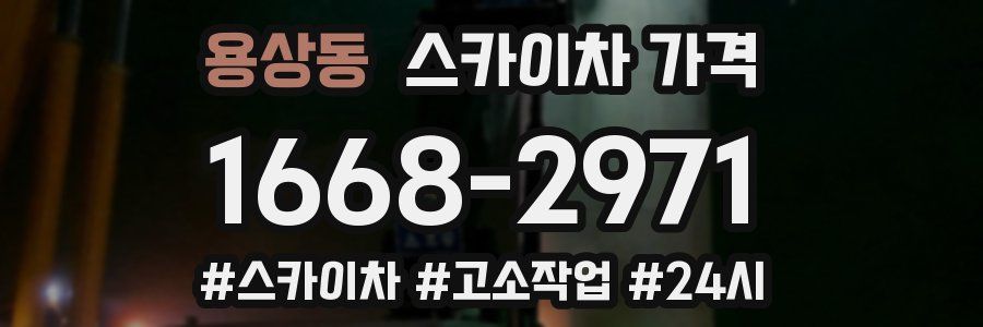 용상동 스카이차 가격