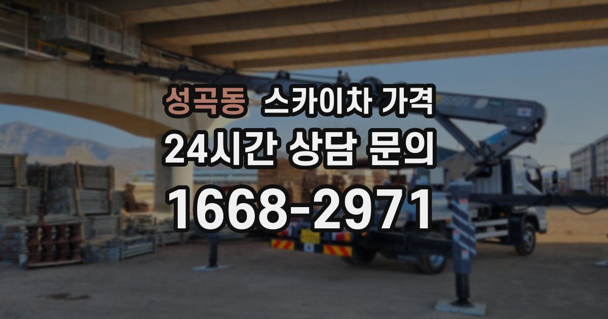 성곡동 스카이차 가격