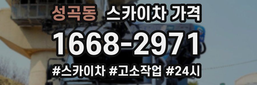 성곡동 스카이차 가격