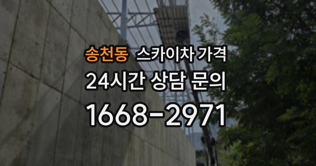 송천동 스카이차 가격