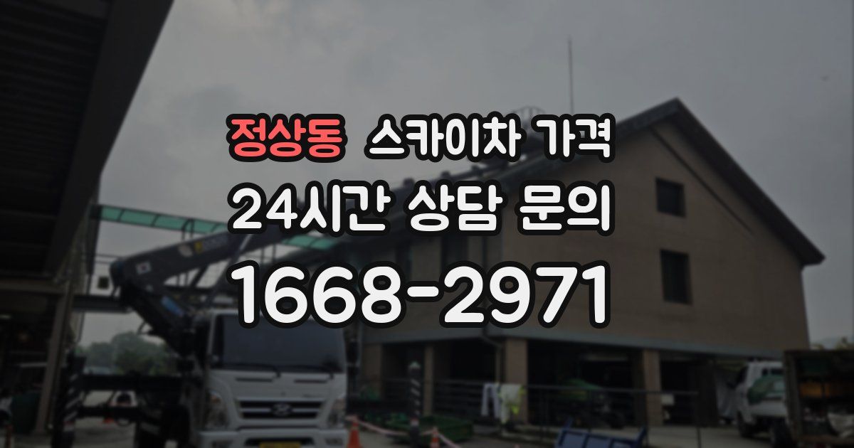 정상동 스카이차 가격