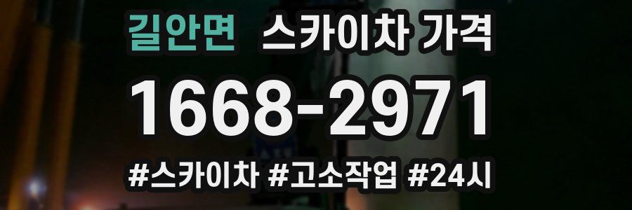 길안면 스카이차 가격