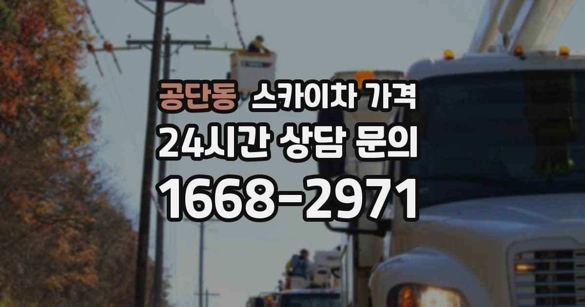 공단동 스카이차 가격