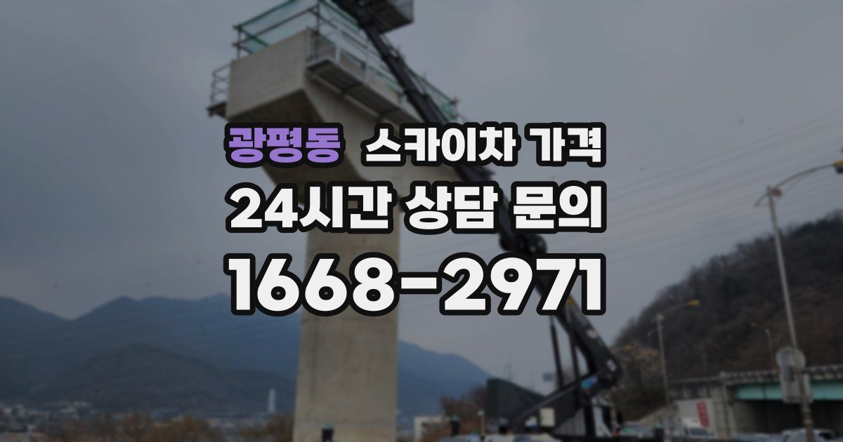 광평동 스카이차 가격