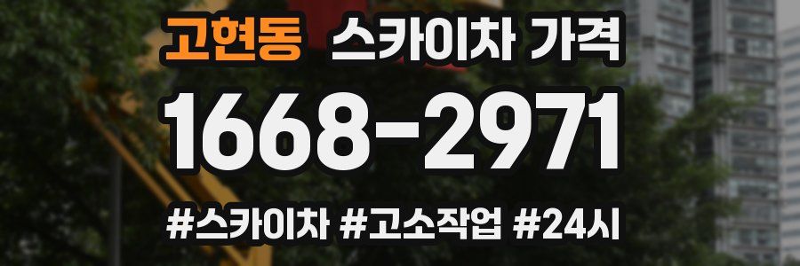 고현동 스카이차 가격