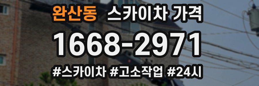 완산동 스카이차 가격