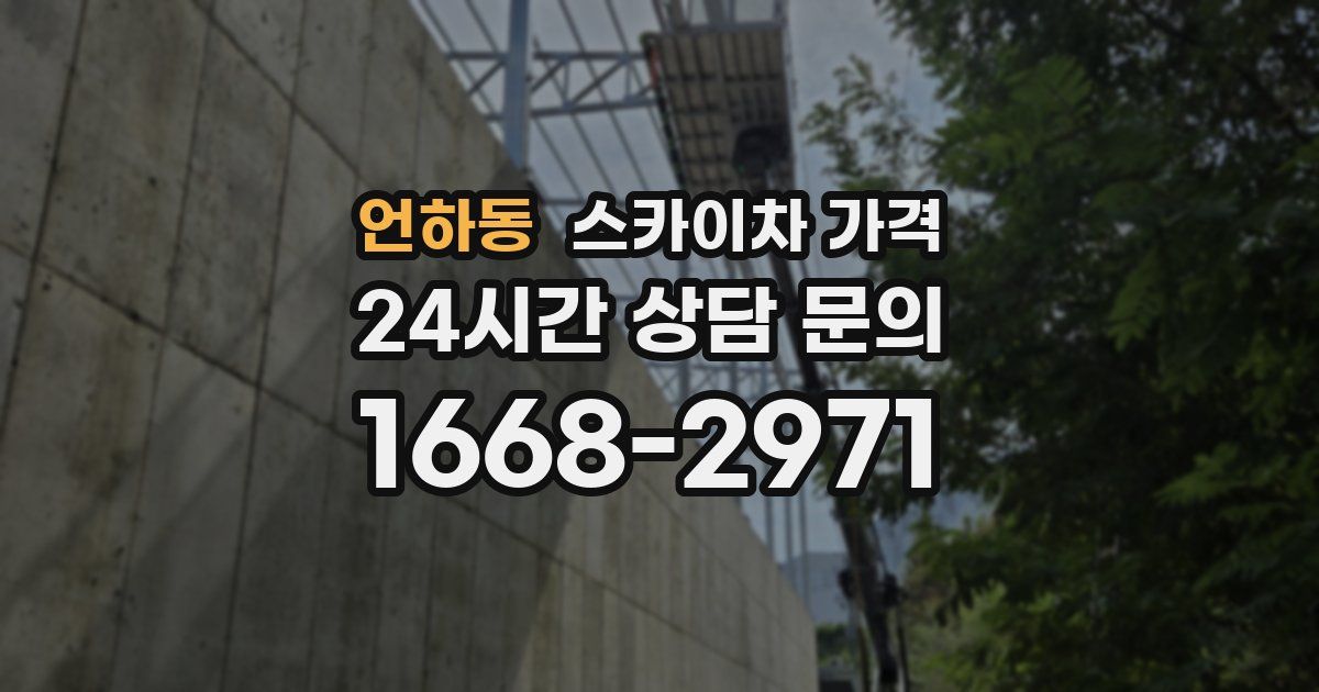 언하동 스카이차 가격