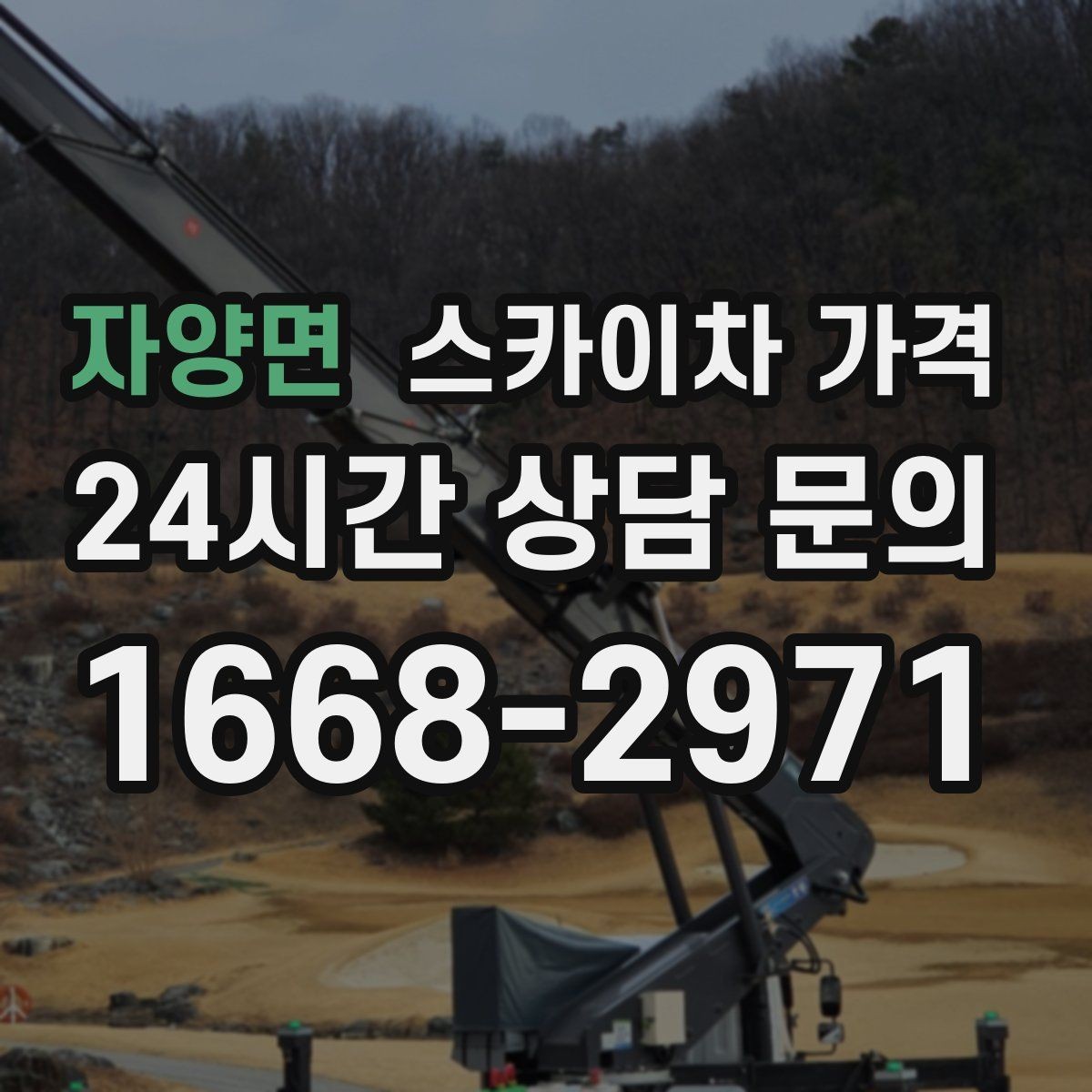 자양면 스카이차 가격 전선·전봇대 등 장애물이 많을 때
