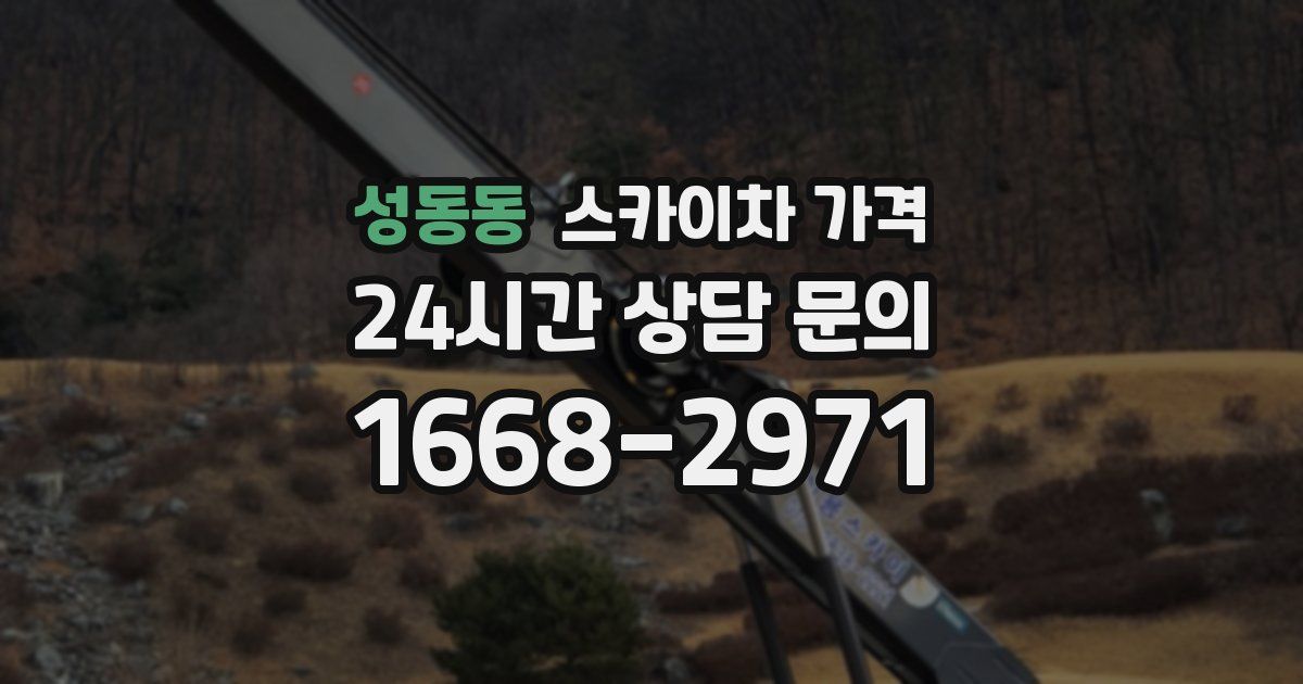 성동동 스카이차 가격