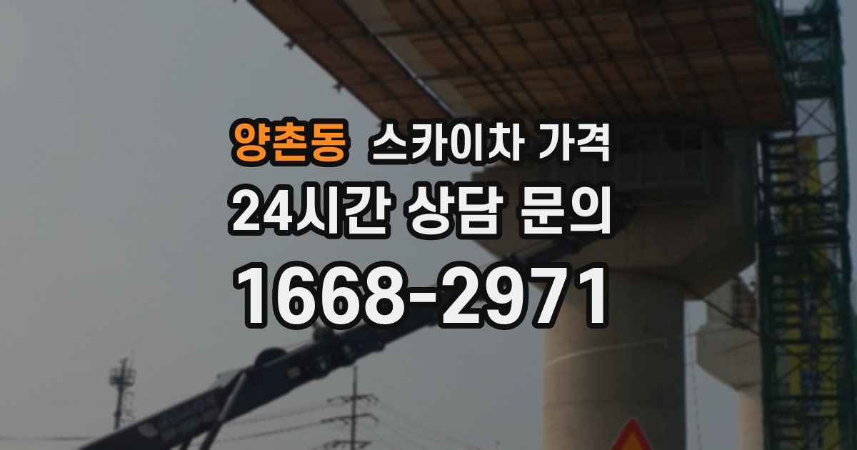 양촌동 스카이차 가격